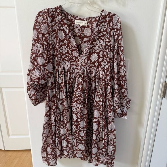 Daughters of India Kyra Mini Dress in Wine M NWOT - Picture 5 of 14